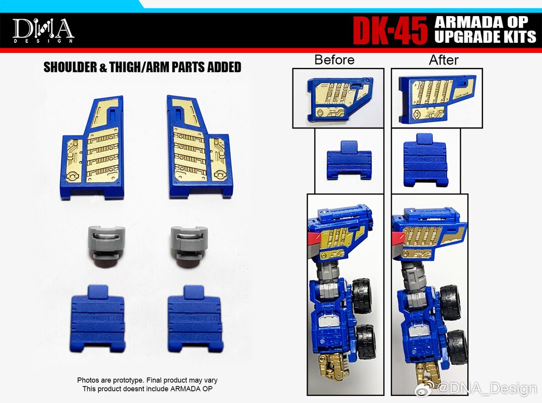 DNA Design DK 45 Legacy Armada Optimus Prime Upgrade Kit